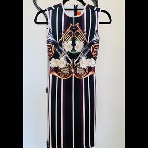 Floral and Trumpet Print Clover Canyon Mini Dress